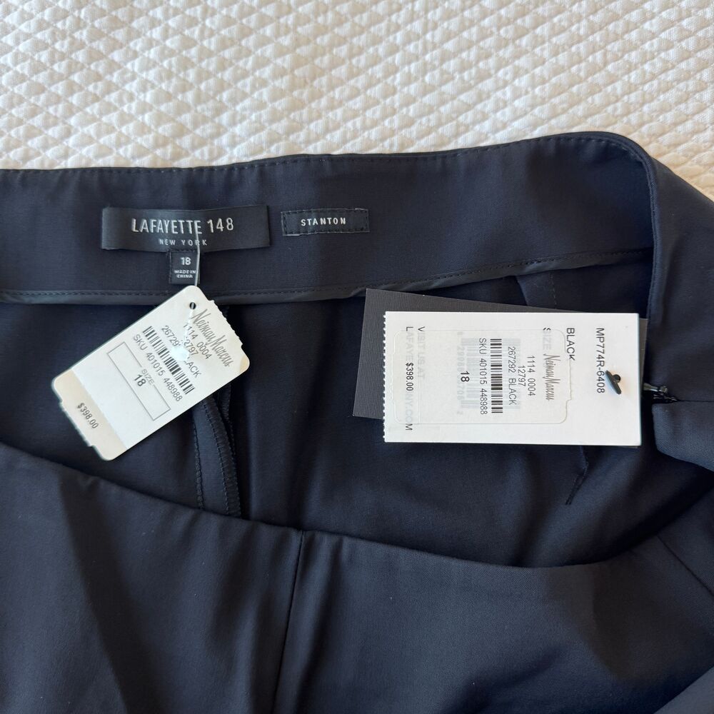 NWT Lafayette 148 New York Black Stanton Dress Pants Size 18 - Picture 4 of 5